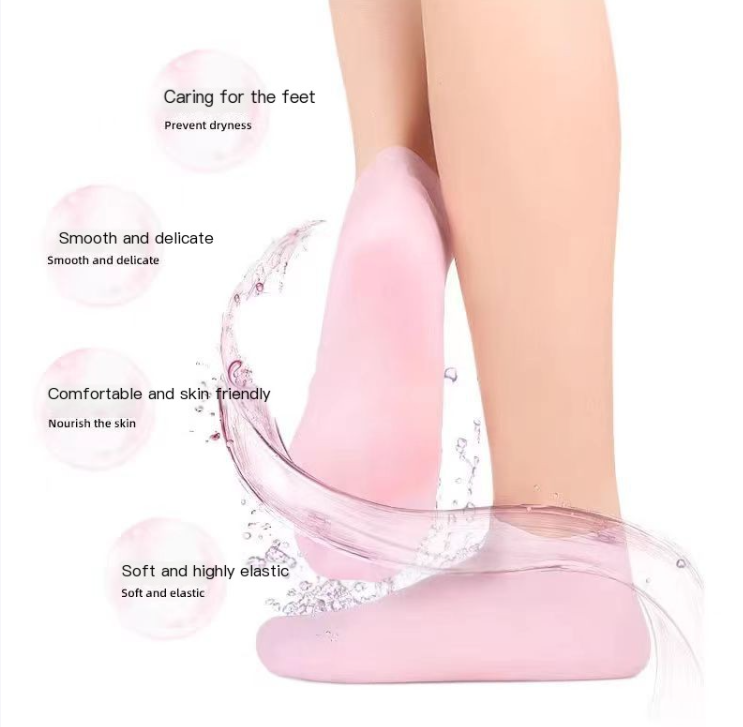 Gants et Chaussettes Hydratants en Silicone Doux