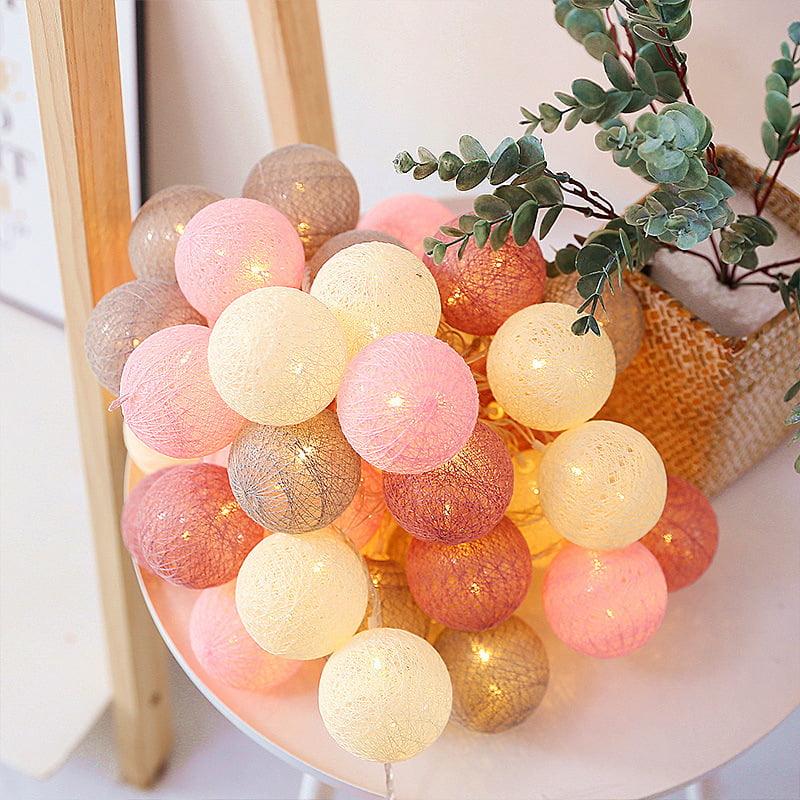 Lanternes Étoilées en Fil de Coton LED