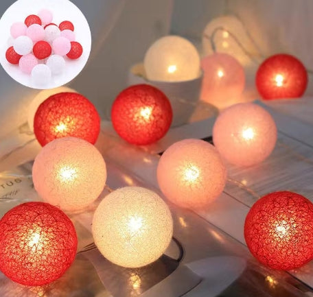 Lanternes Étoilées en Fil de Coton LED