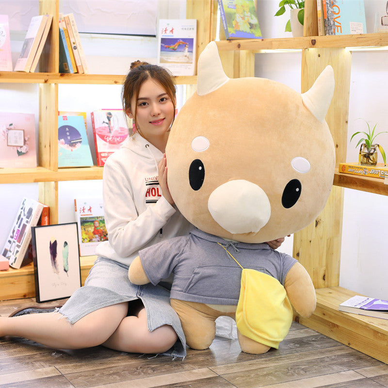 Poupée en Peluche de Vache Jin Secretary - Figurine de Jouet en Peluche