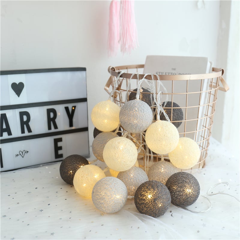 Lanternes Étoilées en Fil de Coton LED