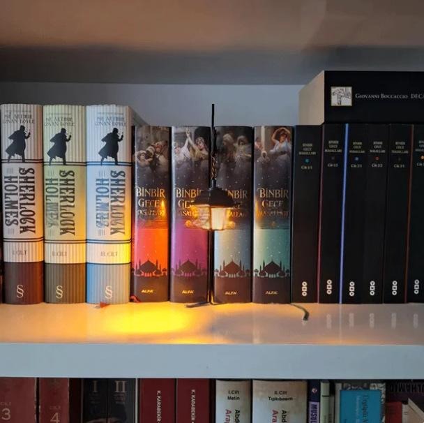 Lanterne d'Éclairage pour Bibliothèque Métal Artisanal T Library