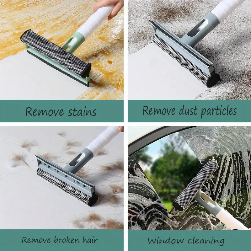 Nettoyant pour Vitres 3-en-1 avec Pulvérisateur et Raclette Double-Face
