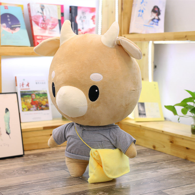 Poupée en Peluche de Vache Jin Secretary - Figurine de Jouet en Peluche