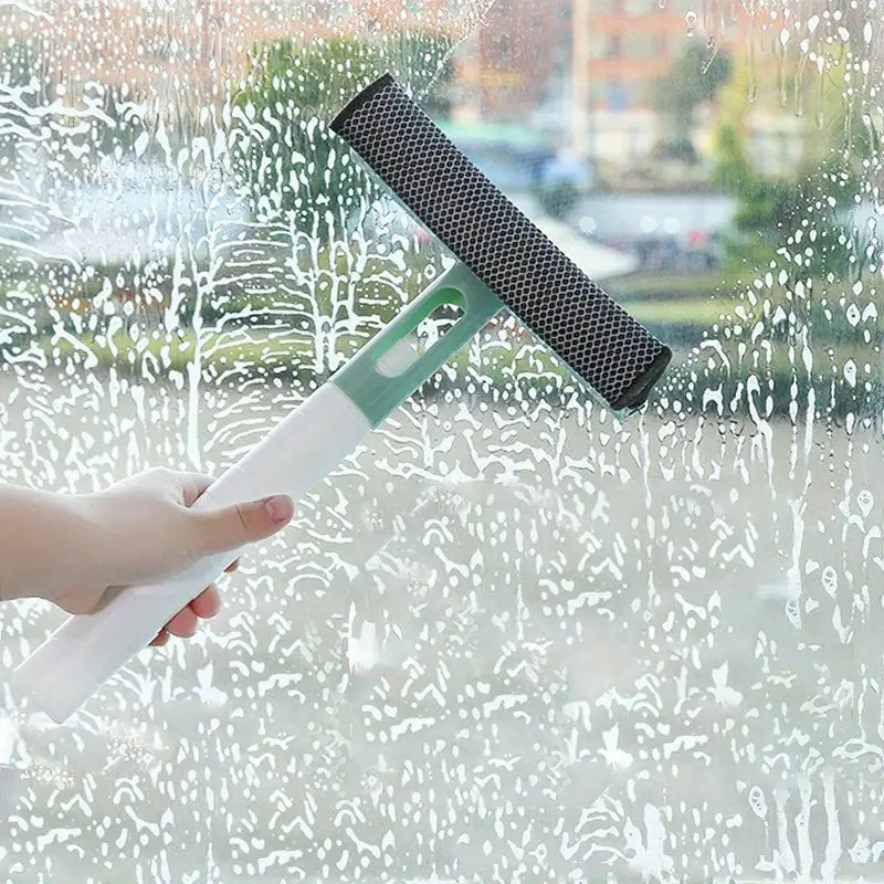 Nettoyant pour Vitres 3-en-1 avec Pulvérisateur et Raclette Double-Face