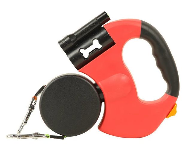Laisse double rétractable pour chien