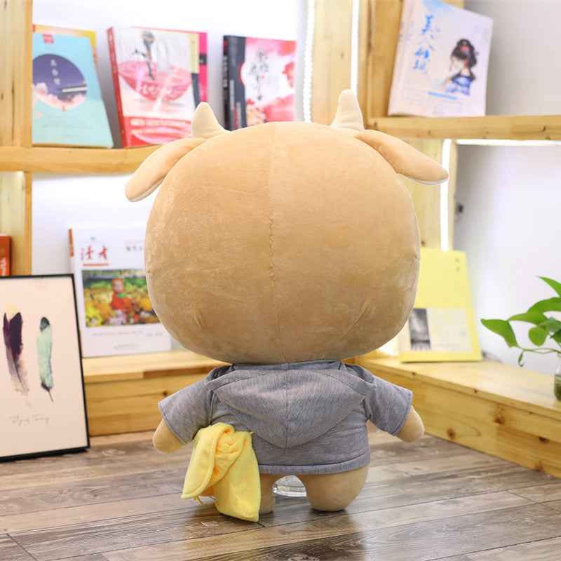 Poupée en Peluche de Vache Jin Secretary - Figurine de Jouet en Peluche