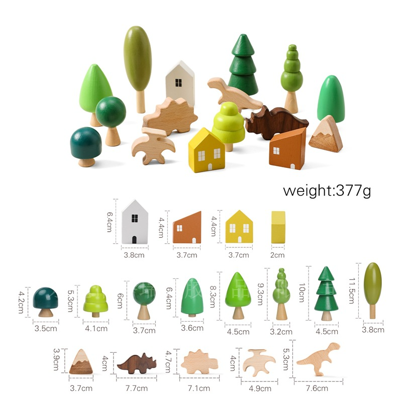Jouet d'équilibre Montessori en bois avec animaux à empiler