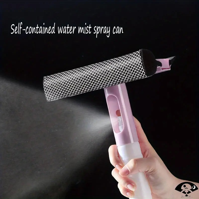 Nettoyant pour Vitres 3-en-1 avec Pulvérisateur et Raclette Double-Face