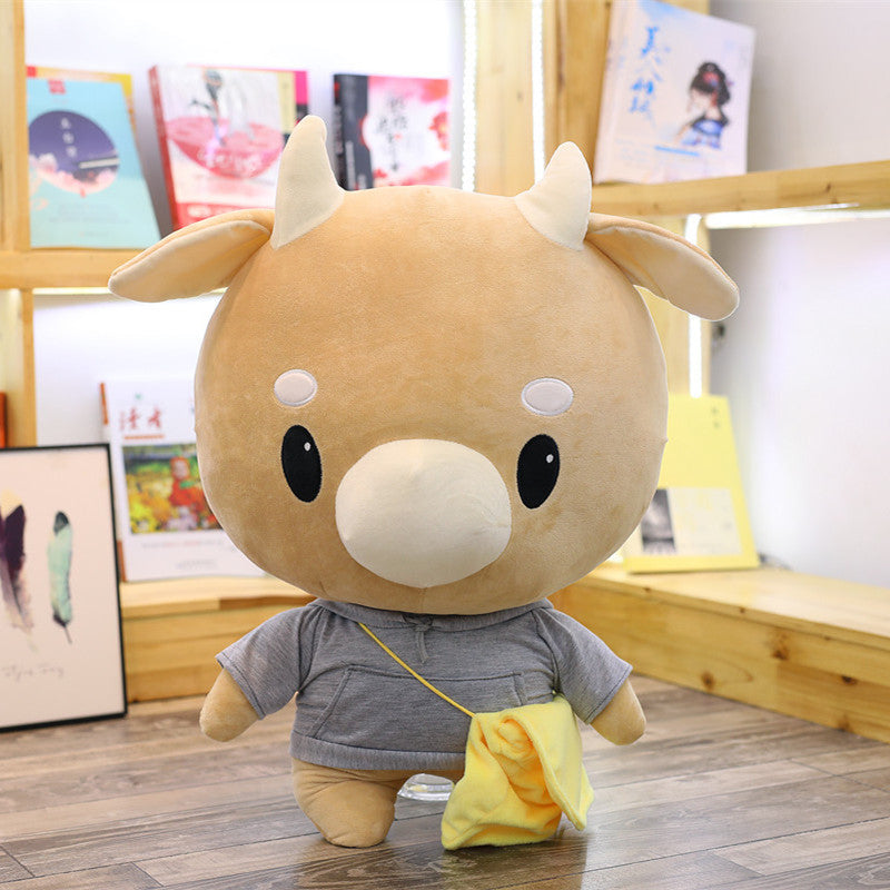 Poupée en Peluche de Vache Jin Secretary - Figurine de Jouet en Peluche