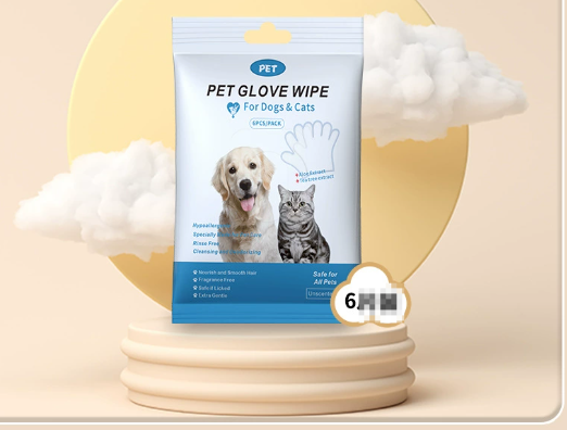 Gants et lingettes de nettoyage pour animaux de compagnie