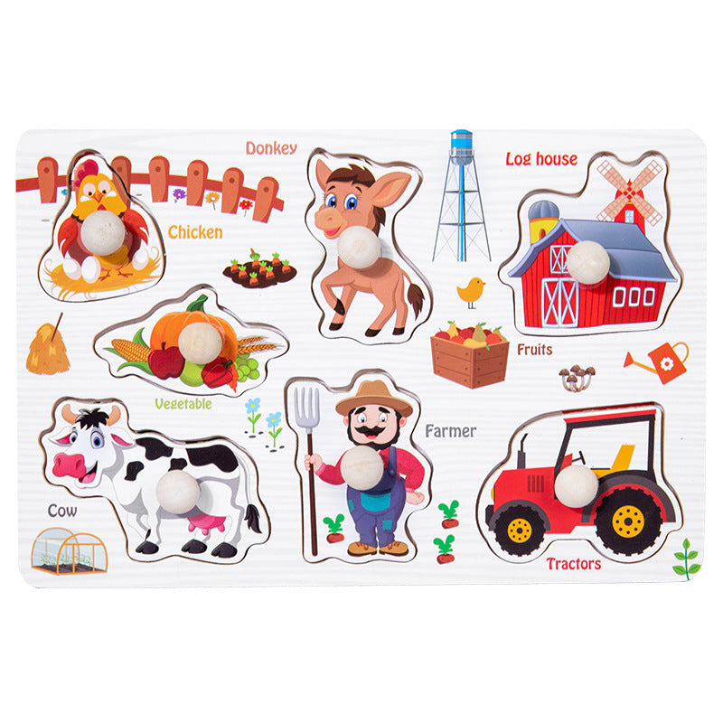 Wooden 3D Animal Puzzle Toy for Early Learning