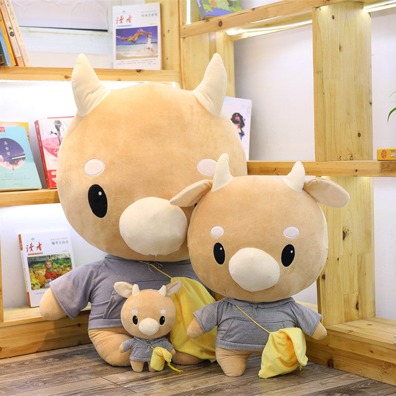 Poupée en Peluche de Vache Jin Secretary - Figurine de Jouet en Peluche