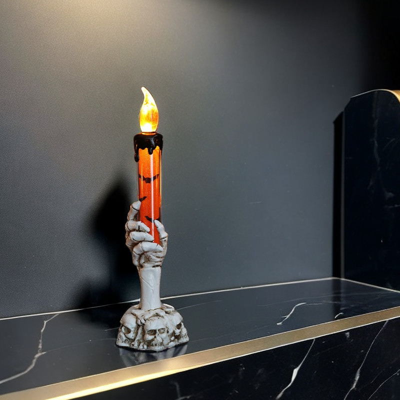 Lampe Bougie Main de Squelette