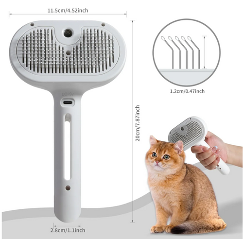 Brosse-vaporisateur pour poils d'animaux