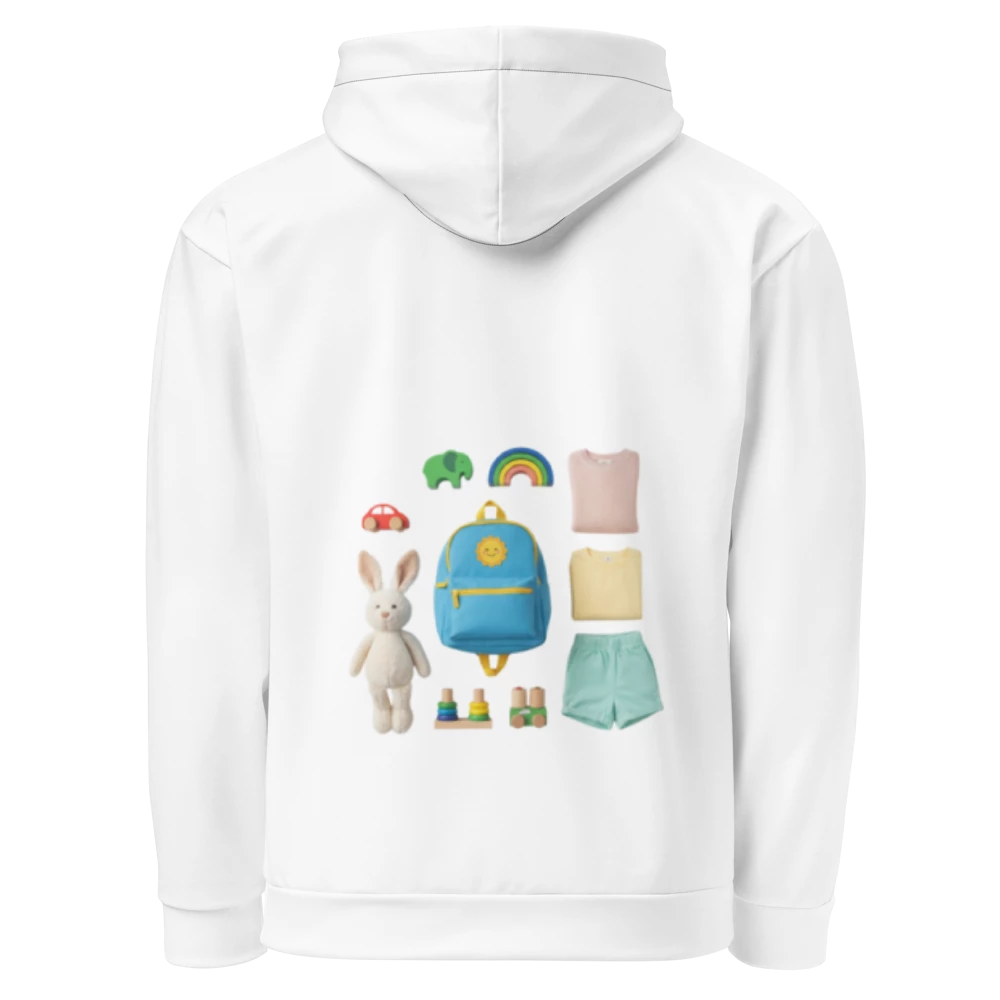 Sweat à Capuche Unisexe Imprimé Tout-Environnement en Polyester Recyclé