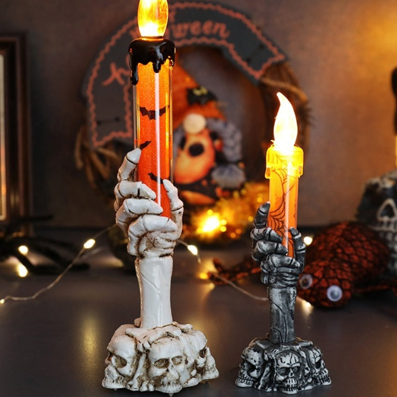 Lampe Bougie Main de Squelette