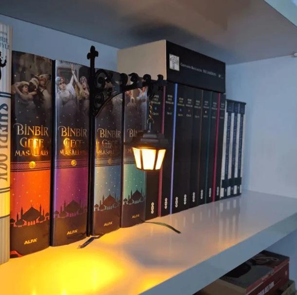 Lanterne d'Éclairage pour Bibliothèque Métal Artisanal T Library