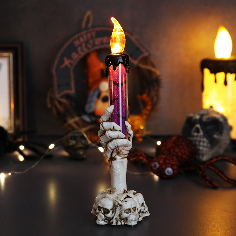 Lampe Bougie Main de Squelette