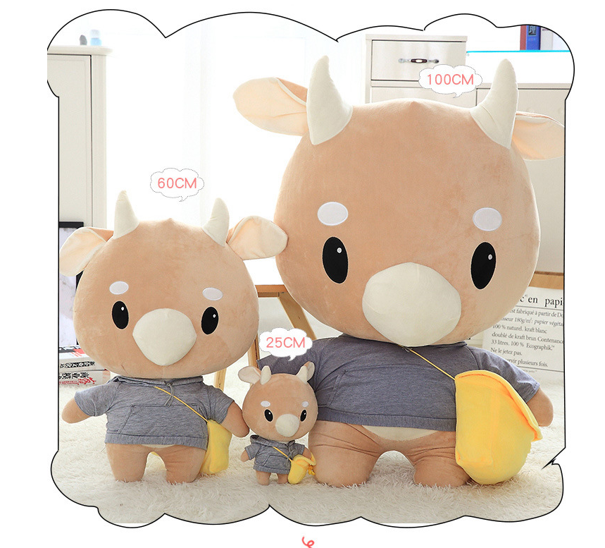 Poupée en Peluche de Vache Jin Secretary - Figurine de Jouet en Peluche